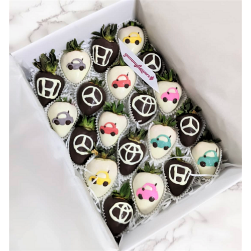 20pcs CAR THEME Chocolate Strawberries Gift Box